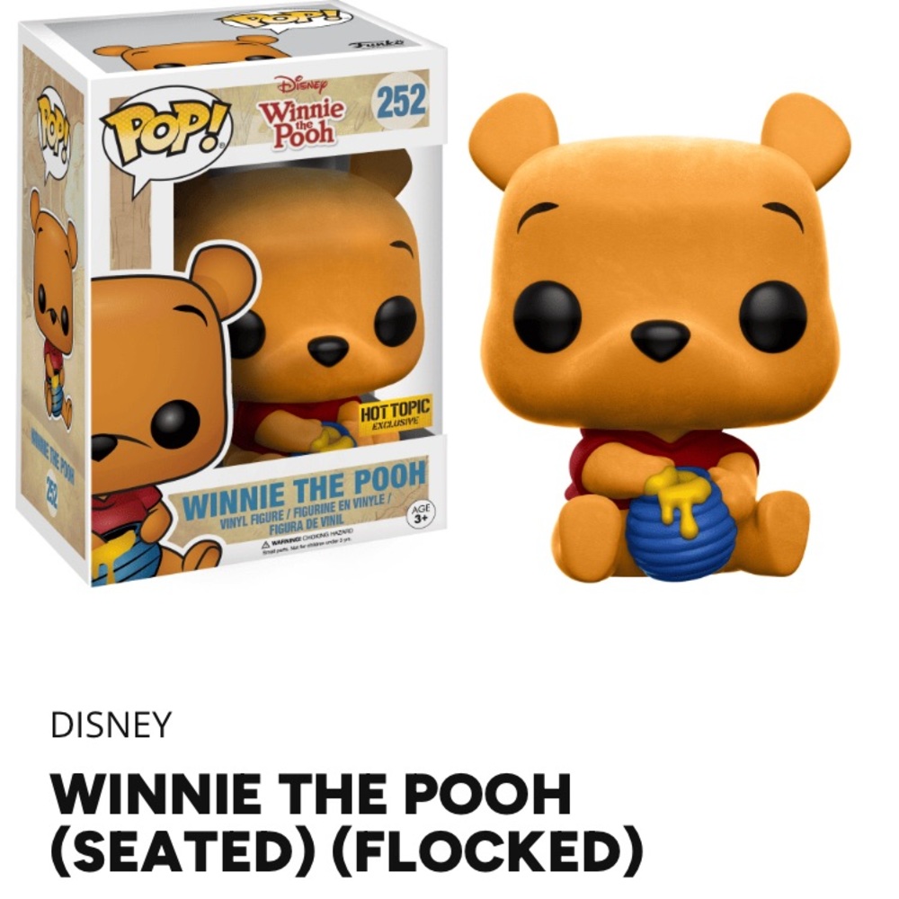 New in box Vaulted 2017 Hot Topic Exclusive Flocked Winnie The Pooh Funko Pop
